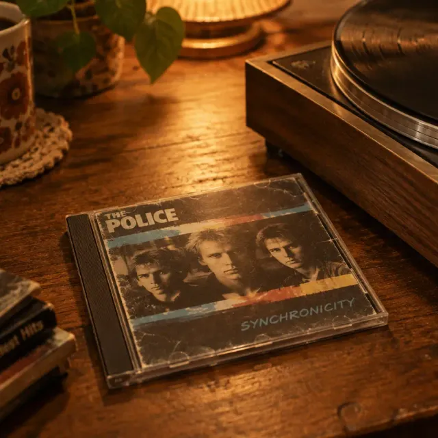 CD als Sammlerstück auf einem Holztisch