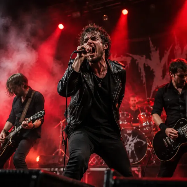 Rock & Rollinger performt energiegeladen live auf der Bühne